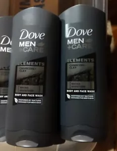2-Dove Men + Care Elements CHARCOAL + CLAY Micro Moisture Body + Face Wash 14 oz - Picture 1 of 1