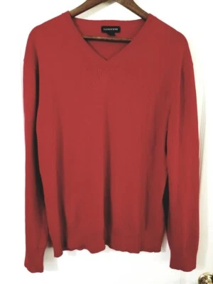 Lands End Men's Large Cotton and Cashmere Pull-over sweater Red - Image 1 of 4