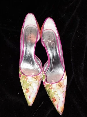 Anne Klein🌷 Tacones florales satinados Wms 7 ¡Perfectos para la primavera! Foto 1 de 4