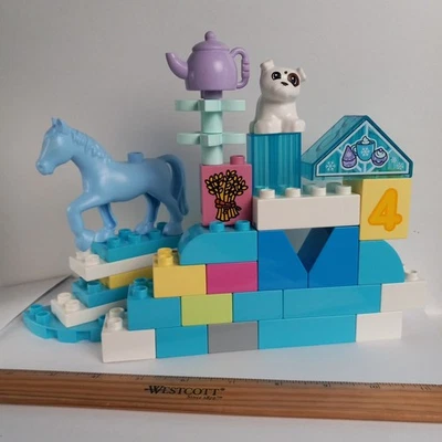 Lote Duplo Lego com Disney Frozen Blue Horse Bulldog Pastel Meninas Mistas  - Imagem 1 de 4