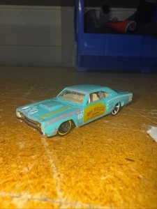 Hot Wheels 1969 Dodge Coronet Superbee teal salvataggio El Segundo CA demo distruct - Foto 1 di 7