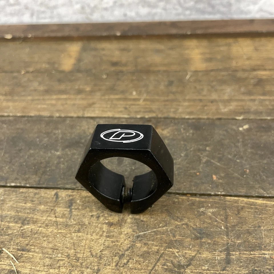 Abrazadera de tija de sillín BMX POwerlite 28,6 mm carpeta de poste OG Mid School 90s 00s negra Foto 1 de 4