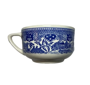 Vintage Blue Willow Frühstückstasse Englische Keramik Teetasse Kaffeetasse - Bild 1 von 8