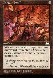 Dingus Staff Weatherlight NM Uncommon MAGIC GATHERING CARD - Picture 1 of 2