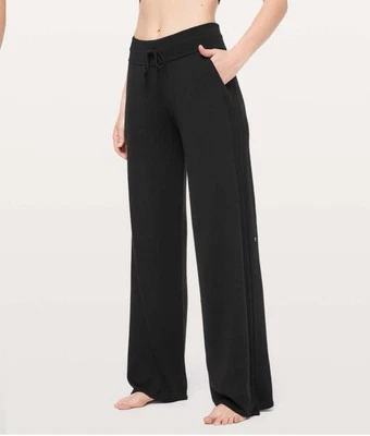 Lululemon In The Comfort Zone Pants Women’s 10 Cashmere Wide Leg Knit Stretch - Image 1 of 4