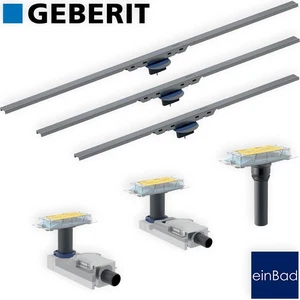 Juego de construcción en bruto Geberit CleanLine50 canalón de ducha desagüe cromo negro / cepillado - Imagen 1 de 11
