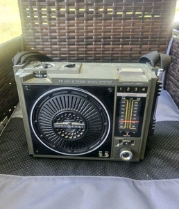 Vintage General Electric GE 3-5507A Portable AM/FM Radio 8 Track Player Untested - Bild 1 von 15