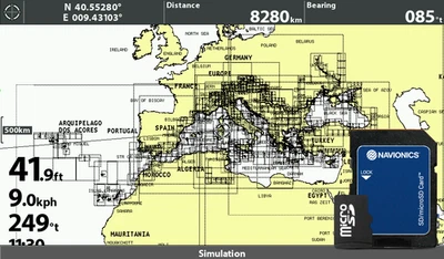 2025 Navionics Plus Chart Mappe Map Mediterranean & Black Sea microSD - Bild 1 von 4