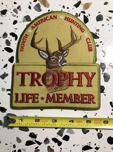 North American Hunting Club Big Buck Trophy Life Member Sew On Patch BRAND NEW - Picture 1 of 1
