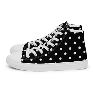 Zapatillas de lona en blanco y negro con lunares estampado personalizado top alto talla 5-12 - Imagen 1 de 136