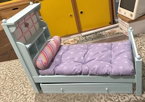 American Girl Doll Bouquet Trundle Bed Set for 18" Dolls Light Blue - Picture 1 of 6