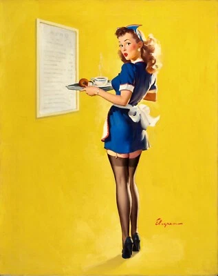 NEW Gil Elvgren Vintage Model Pin Up Girl Poster Art Print Canvas Free Shipping - Image 1 of 4