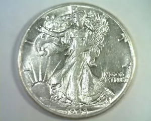 1943 WALKING LIBERTY HALF DOLLAR CHOICE ABOUT UNCIRCULATED CH. AU NICE COIN - Picture 1 of 2