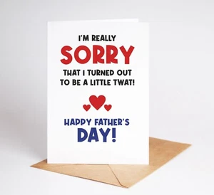 Tarjeta divertida del día del padre tarjeta grosera papá padre padrastro BC825 - Imagen 1 de 3