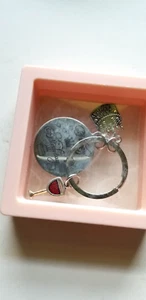 Key Chain Happy Birthday Silver Tone Charms - Picture 1 of 6
