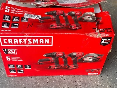 CRAFTSMAN V20 5-Tool 20-Volt Max Power Tool Combo Kit with Soft Case - Image 1 of 4