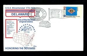 US FDC #1633 State Flags Delaware DE 1976 Bazaar Cachet Smithsonian UO Wash, DC - Picture 1 of 2
