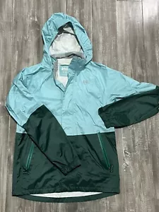 Rei co-op Rainwall Rain Jacket Girls XL (18) Teal/green Full Zip Pockets Hooded - Picture 1 of 5