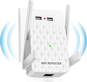 WLAN Verstärker mit LAN 300Mbit/s WiFi Extender Booster Repeater Internet B338 - Bild 1 von 7
