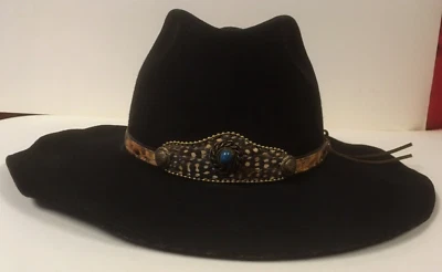 GOLDEN GATE HAT COMPANY Colección Occidental Lana Río Serpiente EE. UU. Negro Talla M Foto 1 de 4