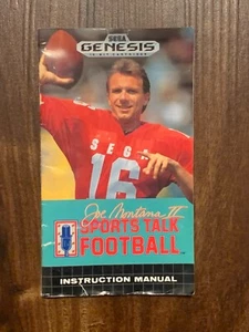 Joe Montana II Sports Talk Football 2 Sega Genesis Game Instruction Manual Only - Picture 1 of 5
