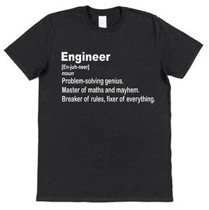 Engineer Dictionary Definition T-Shirt Gift for Architect, Mechanic & Tradesmen - Picture 1 of 5