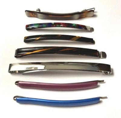 Women Long Hair Pin Bobby Clip Thin Metal Barrette New Vintage Made in France - Image 1 of 2