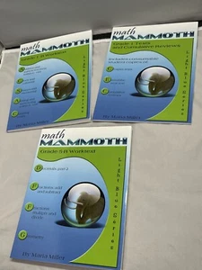 Math Mammoth Grade 1 Test, Grade 1-B, Grade 5-B Student Worktext Brand new - Picture 1 of 3