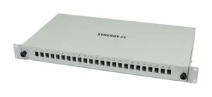LWL-Patchpanel 12xLC-Duplex-Buchsen, 19", OM3, 50/125u Multimode Lichtgrau - Bild 1 von 6