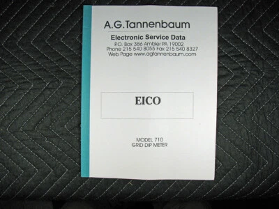 EICO Model 710 Grid Dip Meter Manual - Image 1 of 4