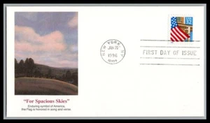 US FDC # 2920D 32c Flag over Porch Fleetwood 1996, 9p2987 - Picture 1 of 1
