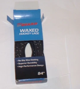 NEU Pro Guard gewachste Hockey-Schnürsenkel 84" schwarz mit weiß Neu mit Etikett BB11 - Bild 1 von 3
