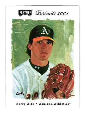 Retratos de playoffs 2003 #28 Barry Zito Oakland Athletics Foto 1 de 2