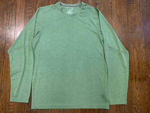 ExOfficio Insect Shield Long Sleeve Pullover Base Layer Shirt Mens M Green 