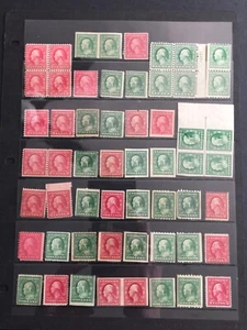 US STAMPS Stock Sheet w/Early Washington/Franklin's MINT/UNUSED OG/NG NH-H - Picture 1 of 3