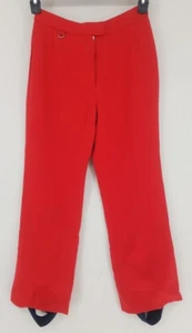 VTG Three-star Ski Wear Vogue Ski Pants Stirrups Red Size 12  Stretch  - Picture 1 of 19