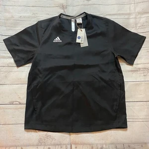 New Adidas Short-Sleeve Black Logo Baseball T-Shirt Jersey Youth Size Medium - Picture 1 of 9