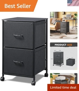 2 Drawer Mobile File Cabinet, Rolling Printer Stand, Fabric Vertical Filing C... - Picture 1 of 8