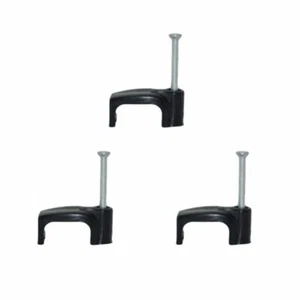 TWIN e TERRA Flat FT&E Cavi Clip TV Satellitare Doppio Fucile Nero x 500 - Foto 1 di 3