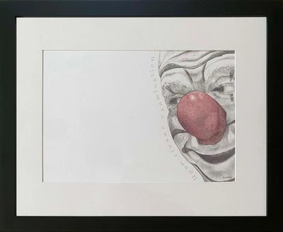 Dibujo de payaso original enmarcado Foto 1 de 3