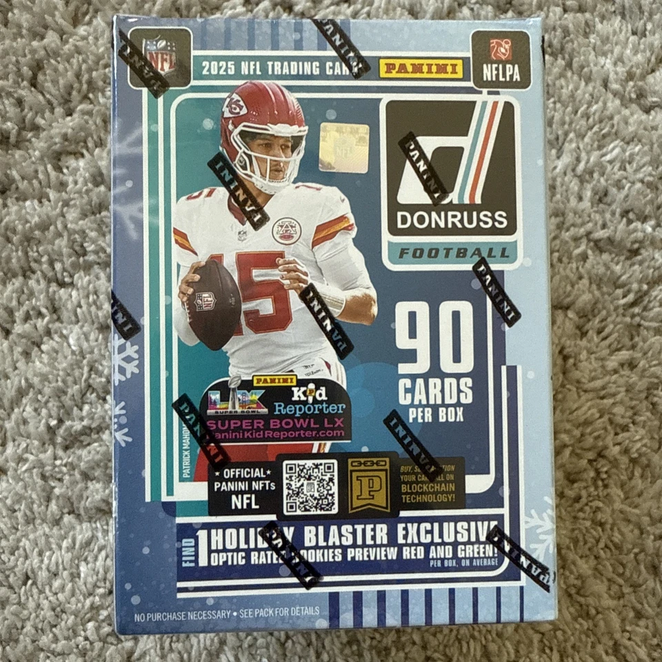 2025 Panini Donruss Football Holiday Trading Cards Blaster Box