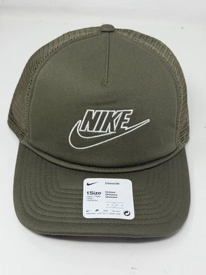 NIKE Classic99 Futura Trucker Gorra Sombrero Verde Oliva DC3984-223 Unisex Talla Única NUEVO Foto 1 de 3