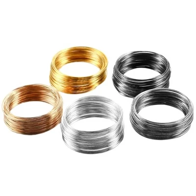 Set of 5 Steel Memory Wire Bracelet Kit Jewelry Supplies Wirework Accessories - Image 1 of 4