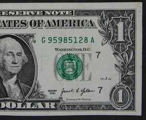 2021 $1 (ONE DOLLAR) - SERIAL NUMBER - VERY HIGH NUMBER - Picture 1 of 3