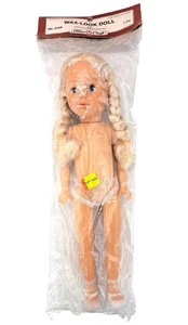 Vintage Wax-Look Doll 13" Fibre-Craft 3124 New Crafting Crafts Blonde Braid 1993 - Picture 1 of 5