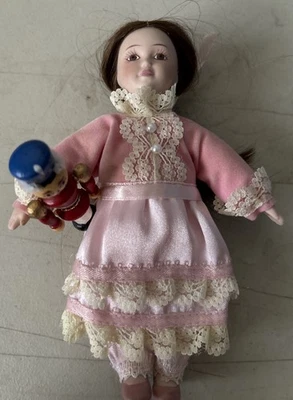 Muñeca de Navidad American Girl Samantha Clara con Cascanueces/Porcelana Foto 1 de 4