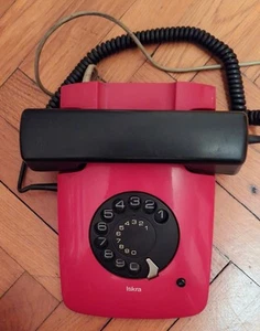 Vintage Iskra Yugoslavia Rotary Dial Phone Award Winning '70s Design - Picture 1 of 10