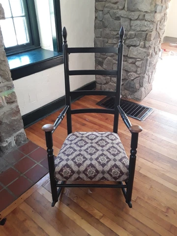 Vintage Shaker Style Slat Back Rocking Chair Cover