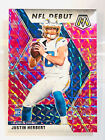2020 Mosaic Football JUSTIN HERBERT Rookie Card NFL Debut Pink Camo *A+ MINT*. rookie card picture