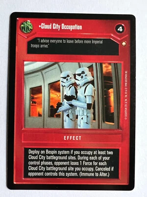 Star Wars CCG Cloud City Occupation Special Edition NM Dark Side SWCCG LP/NM - Image 1 of 2